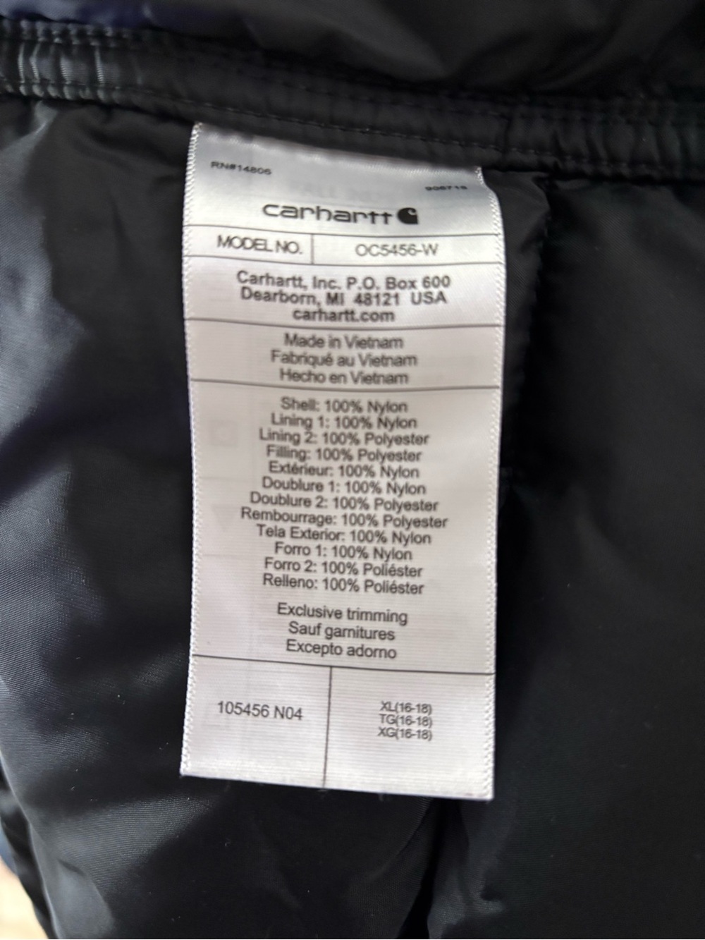 Carhartt winter Parka. Xl.  “Montana” extreme warmth - Picture 6 of 6